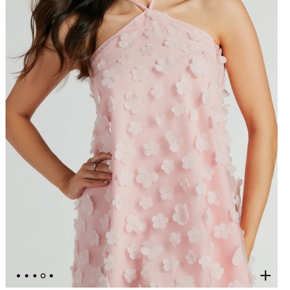 Windsor Sincerely Enchanting Halter Floral Babydoll Dress - Picture 3 of 4